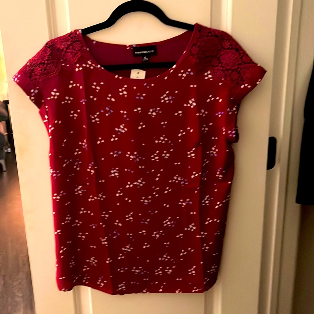 Allison Mixed Material Blouse